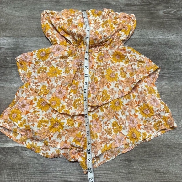 American Eagle Tube Top Ruffle Romper Size XS - Picture 5 of 9